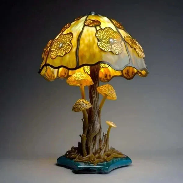 Stained Glass Plant Series Table Lamp - Image 8