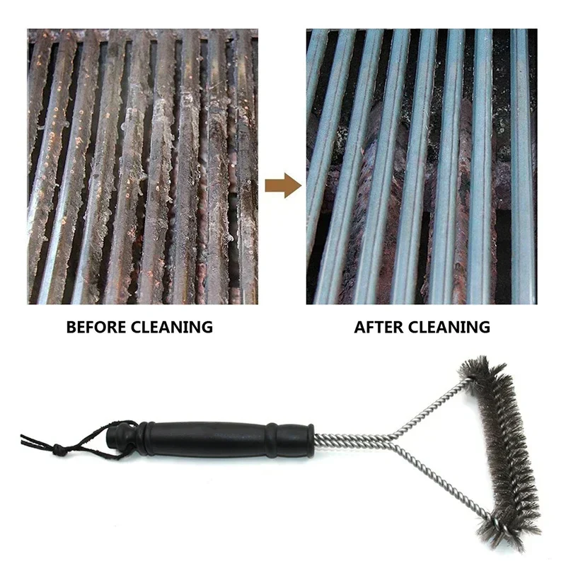 Stainless Steel Barbecue Grill Brush Cleaner - Image 4
