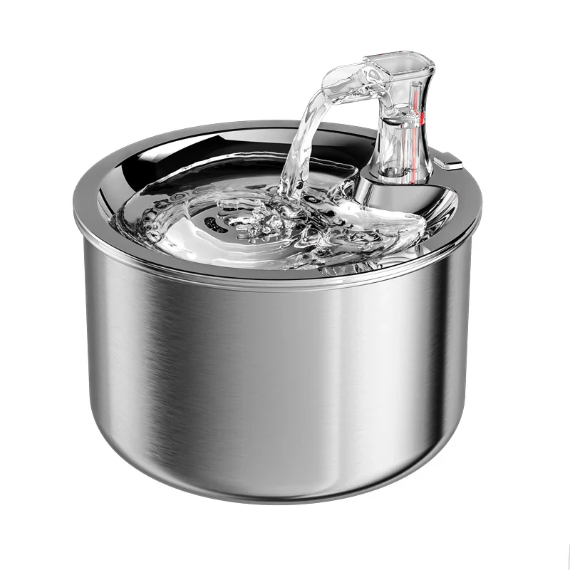 Stainless Steel Cat Water Fountain with Filter and Sensor - Image 4
