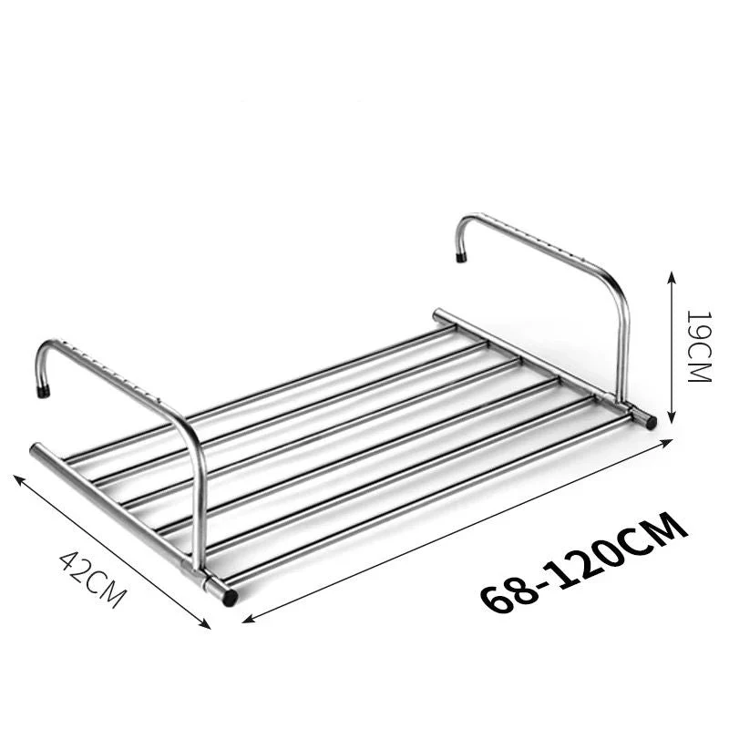 Stainless Steel Extendable Foldable Balcony Clothes Dryer - Image 4