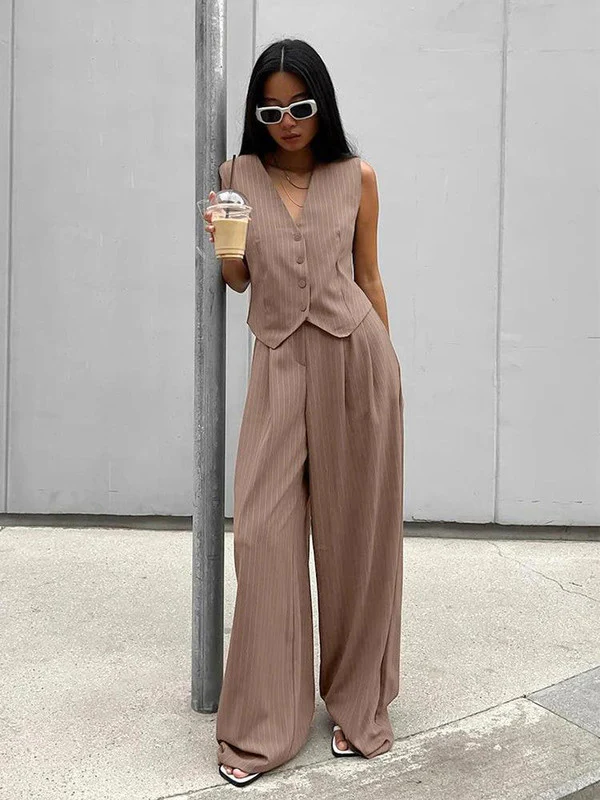 Striped Pants and Vest Set - Image 5