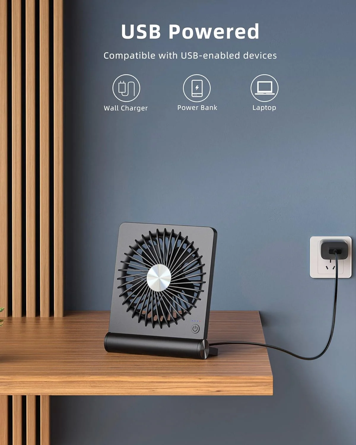 Ultra Quiet Small Desk Fan - Image 3