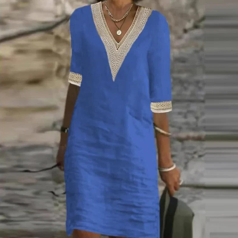 Stylish Linen Summer Dress For Women - Image 4