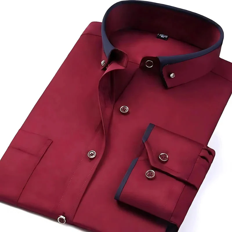 Stylish men's long-sleeved shirts: your fashion statement 2024 - Image 3