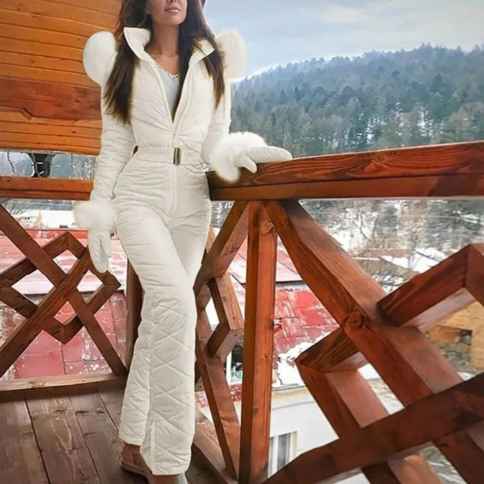 Stylish Winter Casual Snowboard Ski Suit With Zipper For Women - Image 2