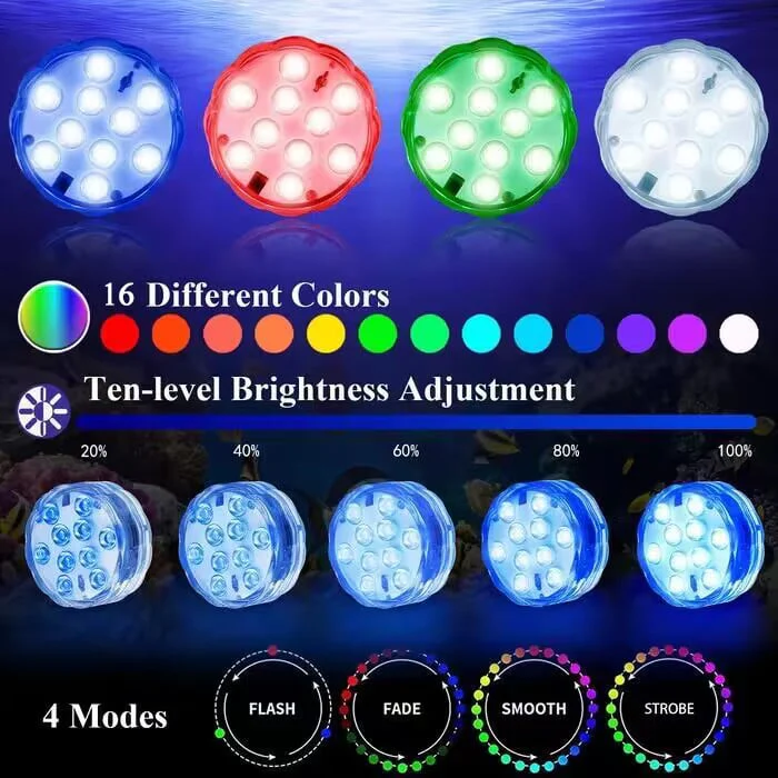 Submersible LED Pool Lights 10 Lamps - Image 3