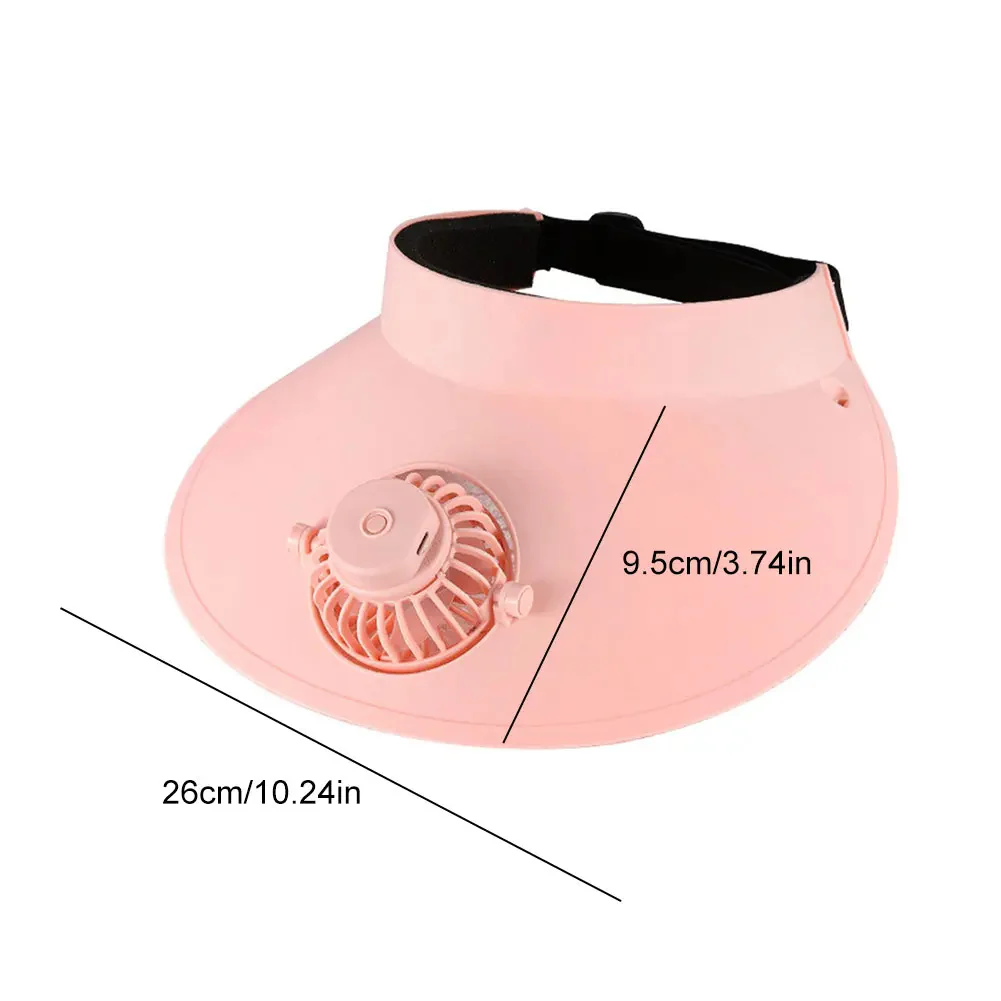 Sun Visor Hat with Cooling Fan - Image 3