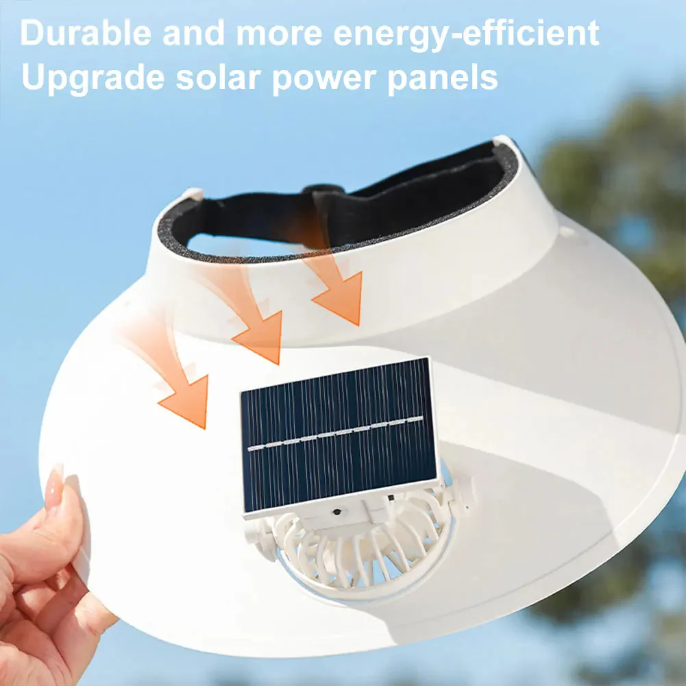 Sun Visor Hat with Cooling Fan - Image 4