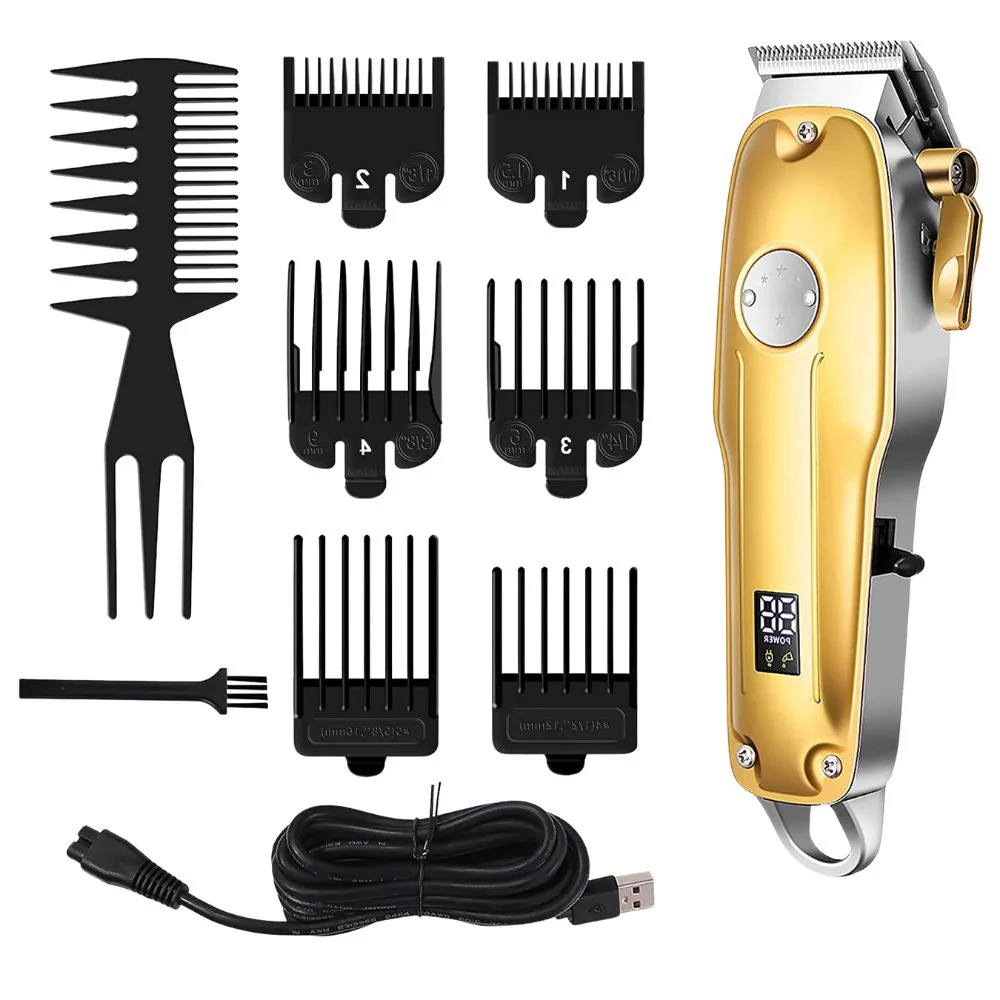 Professional Hair Clippers for men gold Set | Gold Hair Clippers Cordless - Image 8