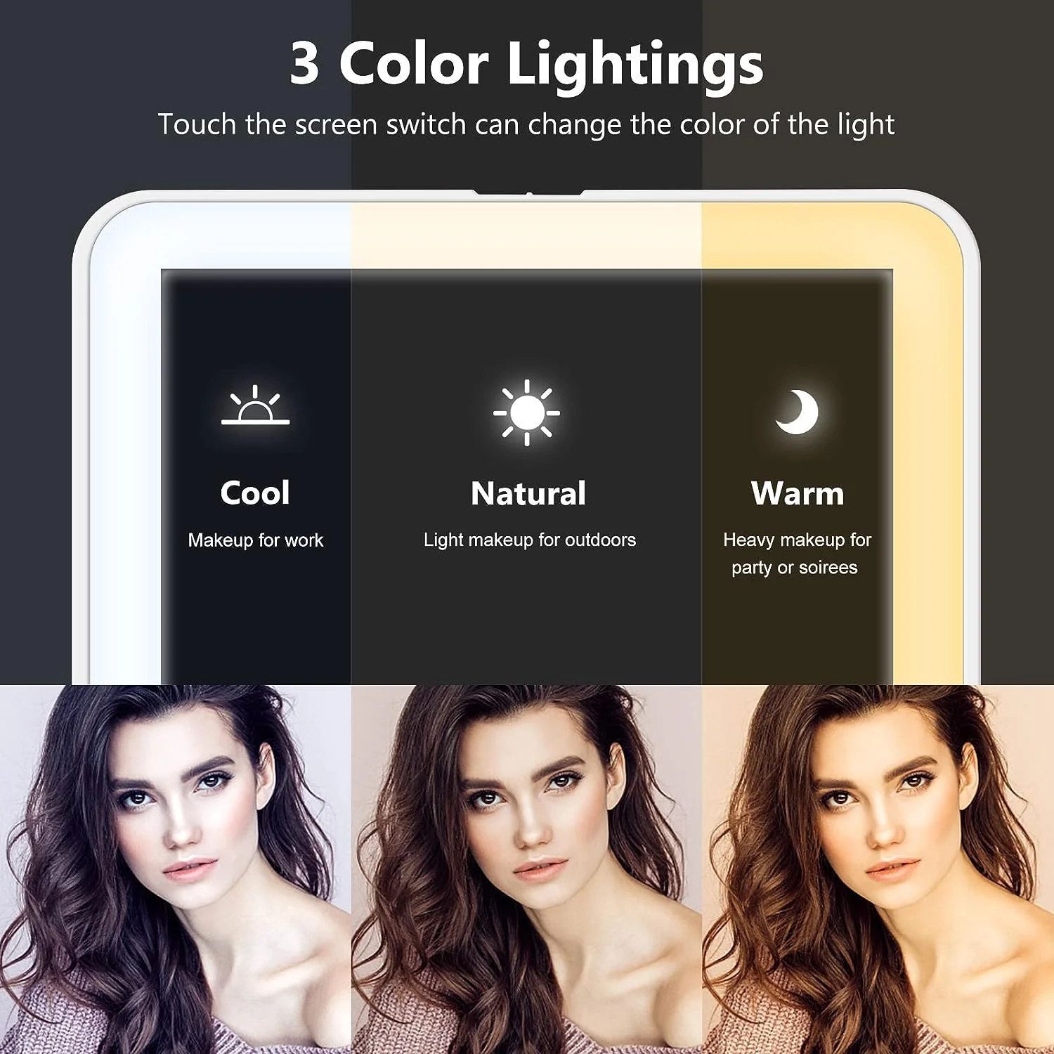 Travel Lighted Makeup Mirror With Magnification - Image 6
