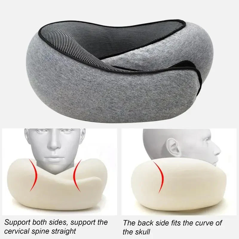 Ergonomic Travel Neck Pillow – Memory Foam Support for Airplane & Car - Image 3