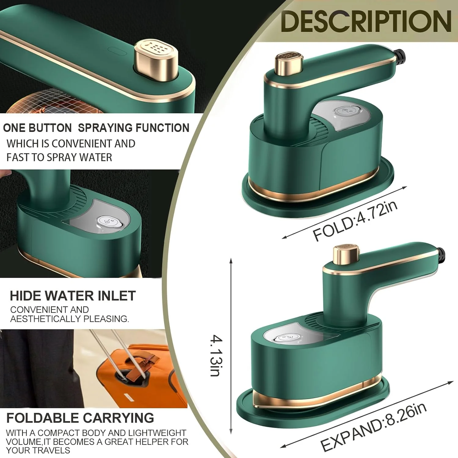 Mini Travel Steam Iron For Clothes - Image 3