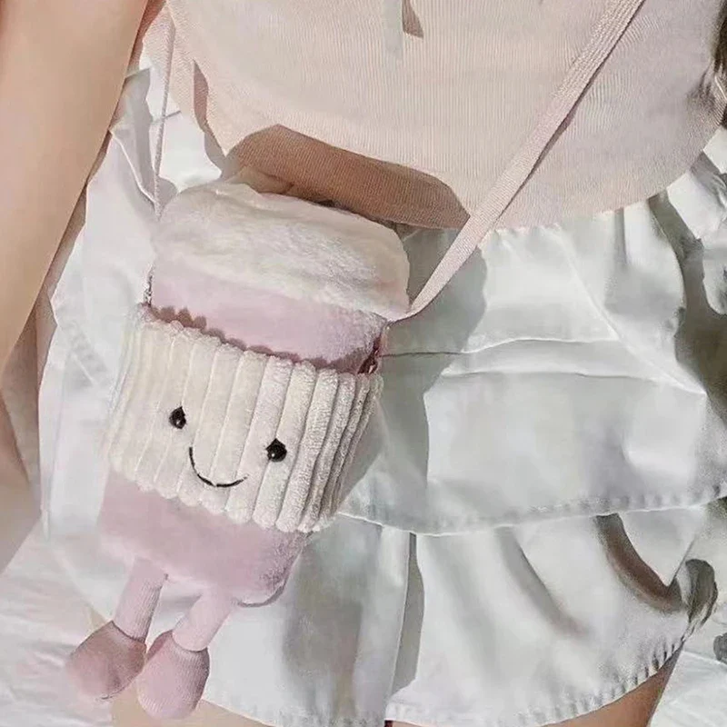 Trendy Coffee Milk Tea Crossbody Bag - Image 2