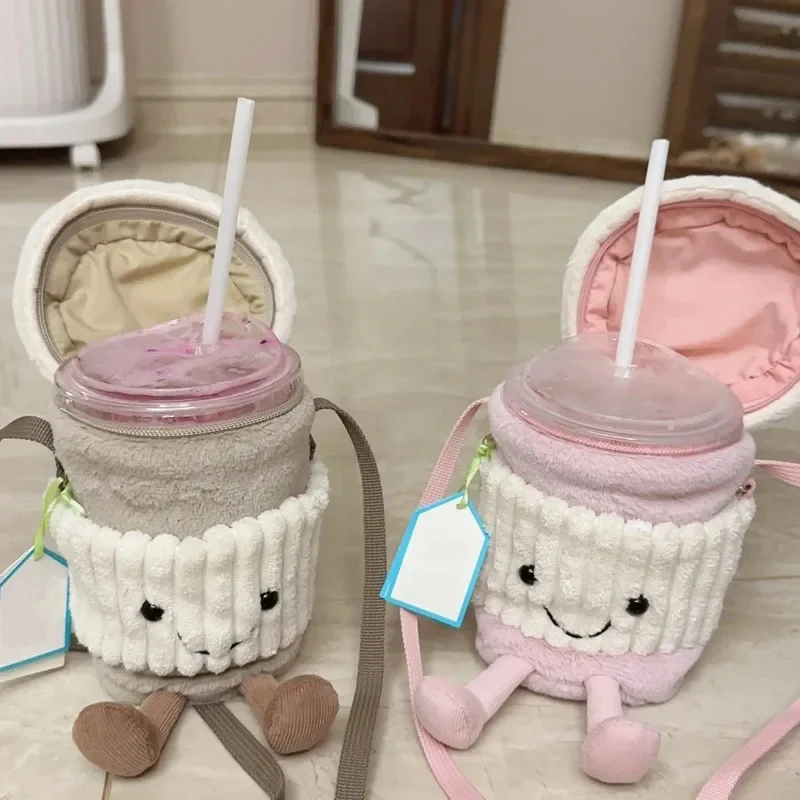 Trendy Coffee Milk Tea Crossbody Bag - Image 4