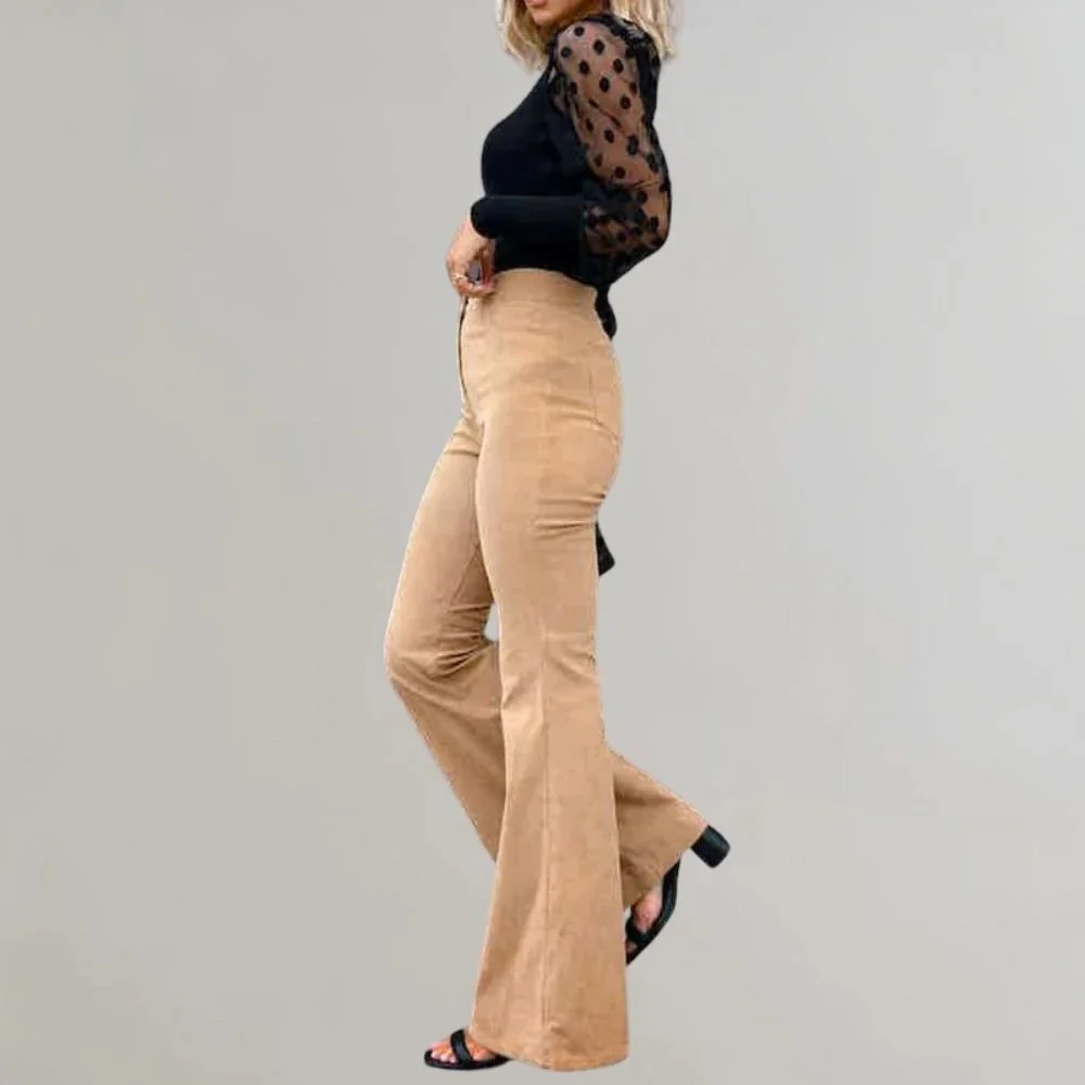 Trendy Corduroy Flared Trousers - Image 2