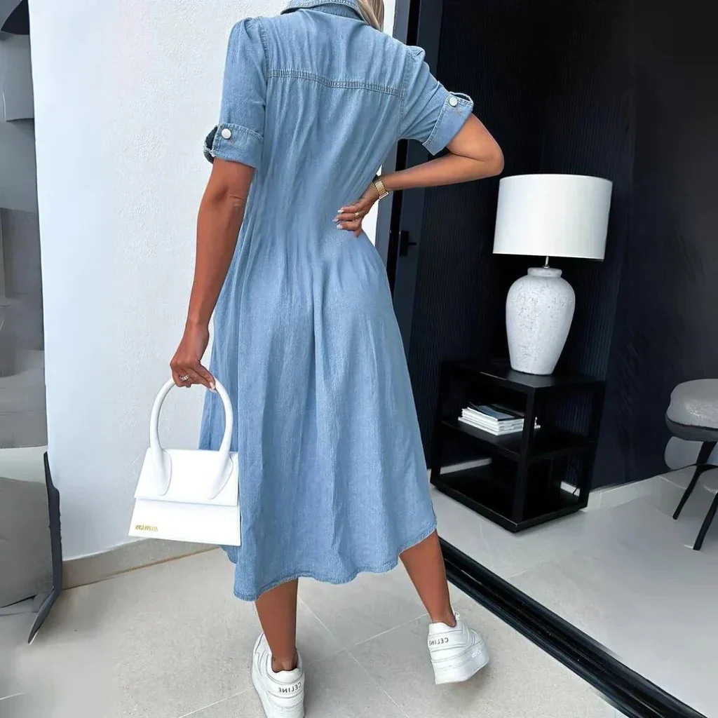 Trendy Denim Dress - Image 3