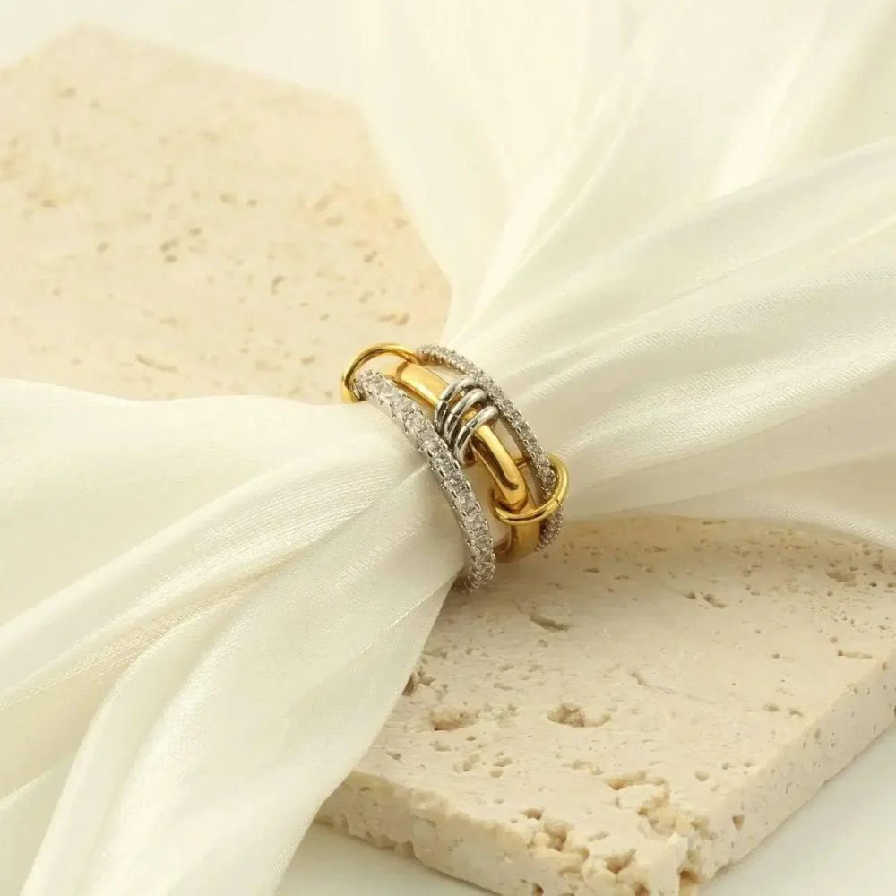 Trendy Gold Stackable Rings - Image 4