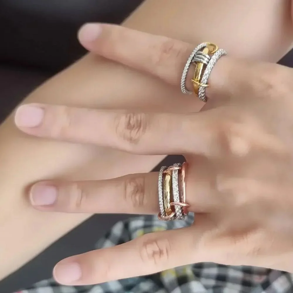 Trendy Gold Stackable Rings - Image 6
