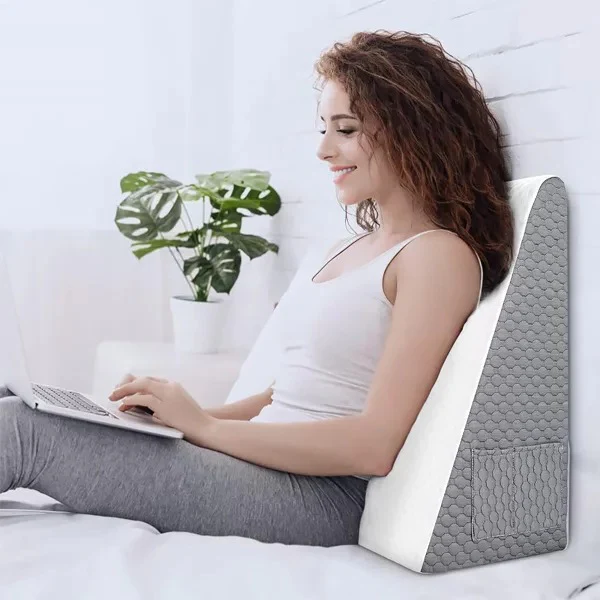 Triangle Memory Foam Wedge Pillow for Sleeping - Image 3