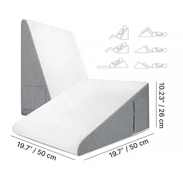 Triangle Memory Foam Wedge Pillow for Sleeping - Image 6