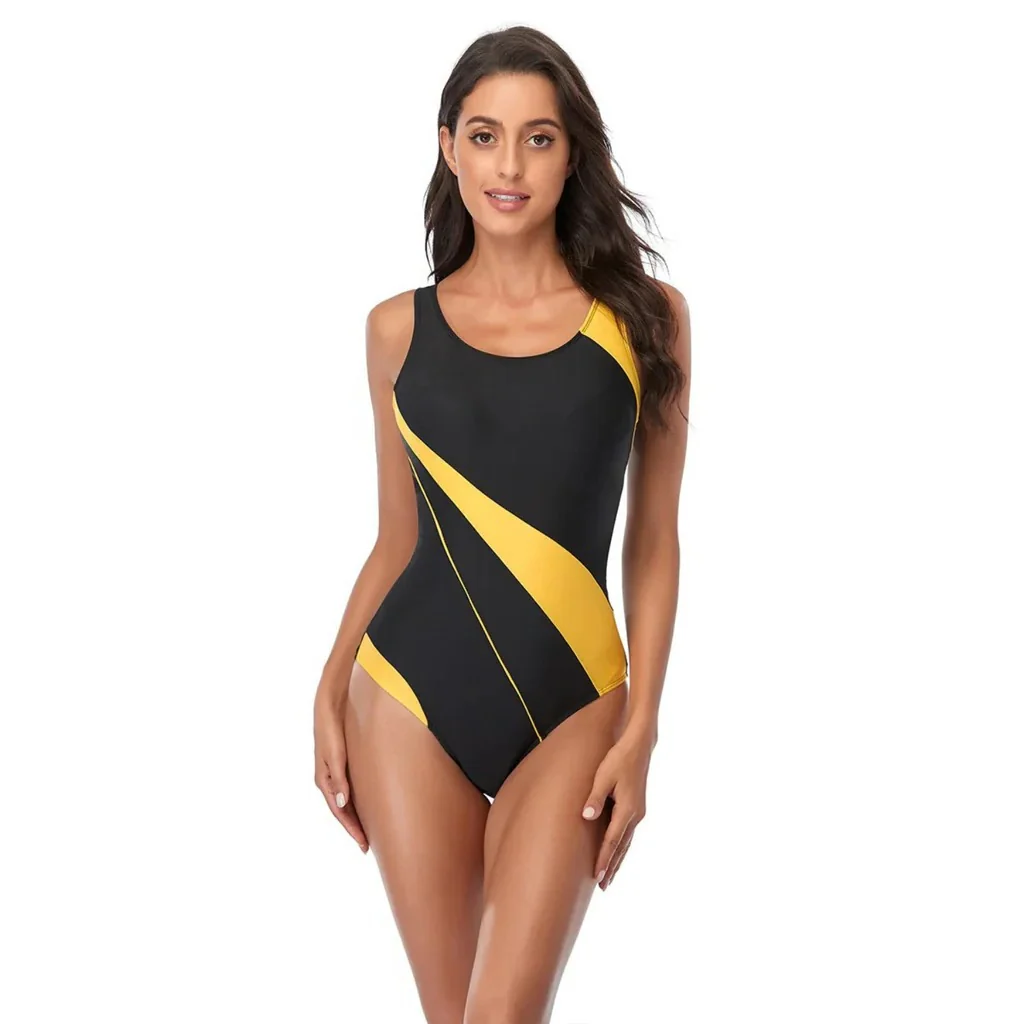 Tricolor Vulcanized Swimsuit - Image 2