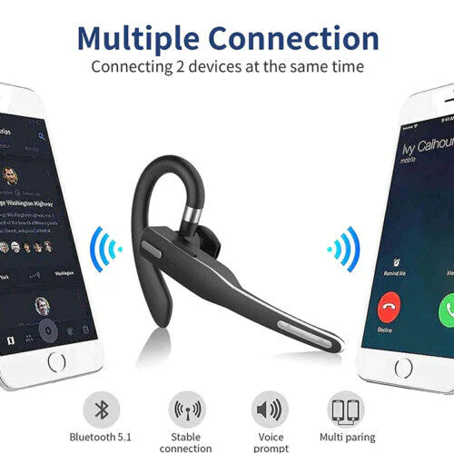 Trucker Dual Mic Wireless Bluetooth 5.1 Noise Cancelling Headset/Earpiece - Image 2
