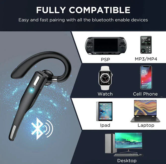 Trucker Dual Mic Wireless Bluetooth 5.1 Noise Cancelling Headset/Earpiece - Image 6