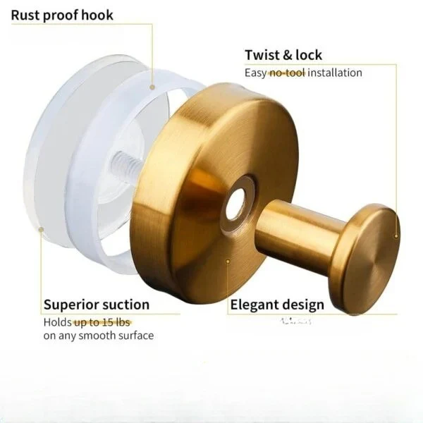 Twist-Lock Suction Cup Wall Hooks - Image 6