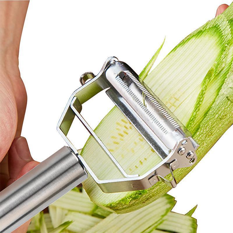 Ultra-sharp stainless steel multifunction vegetable peeler - Image 2