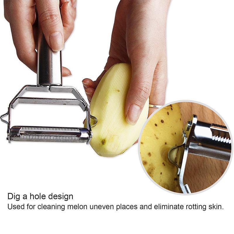 Ultra-sharp stainless steel multifunction vegetable peeler - Image 5