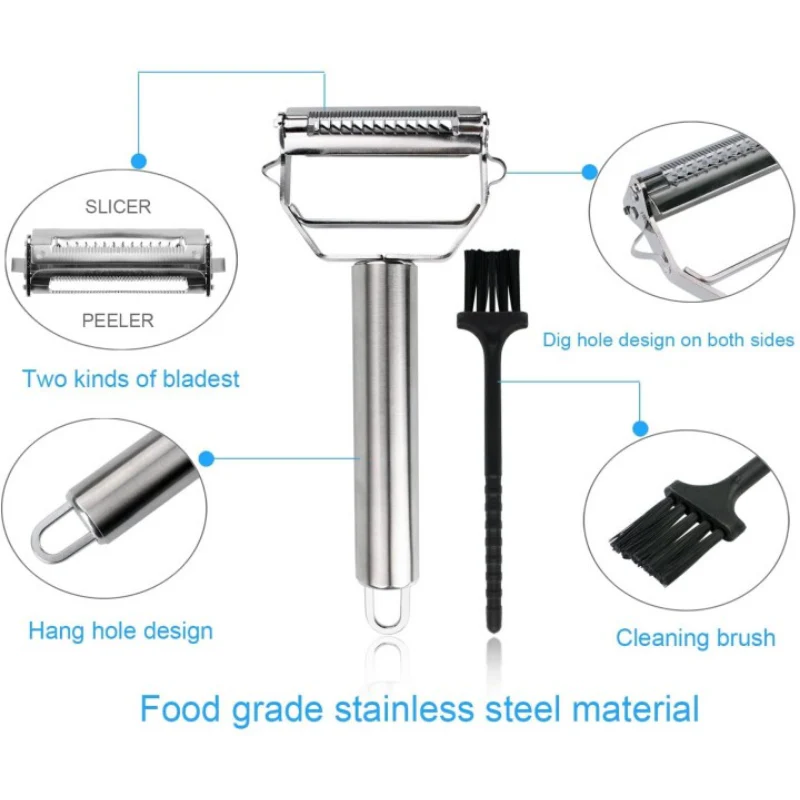 Ultra-sharp stainless steel multifunction vegetable peeler - Image 6