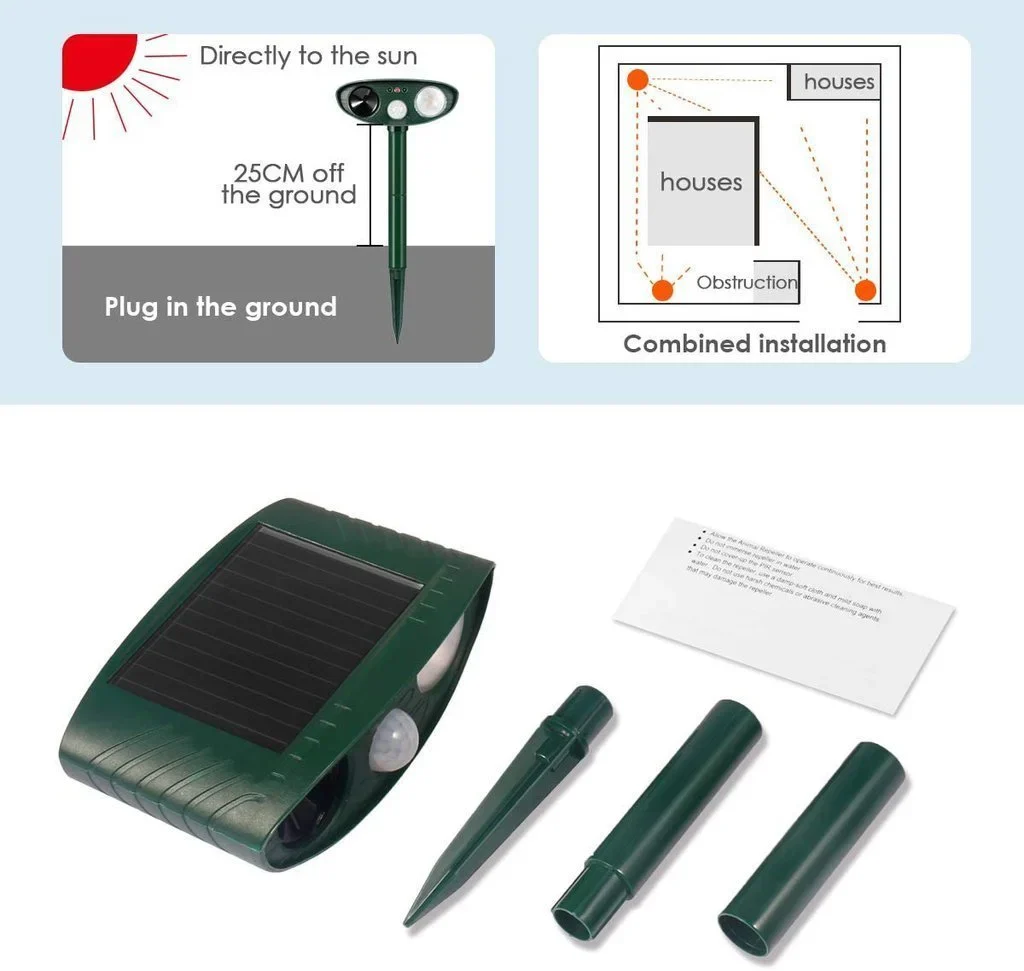 Ultrasonic Deer Repeller - Pack Of 4 Solar Powered - Get Rid of Deer in 48 Hours - Image 11