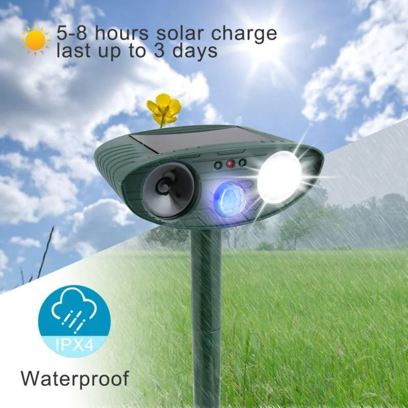 Ultrasonic Deer Repeller - Pack Of 4 Solar Powered - Get Rid of Deer in 48 Hours - Image 5