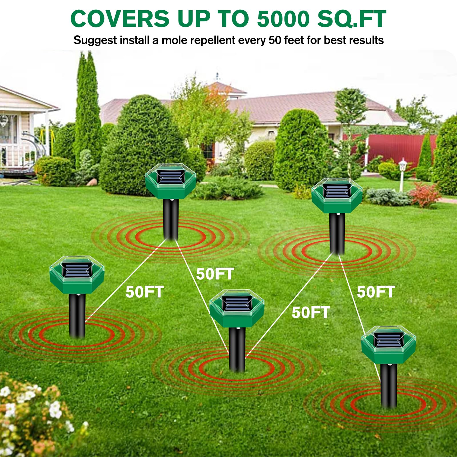 Ultrasonic Mole Repellent 4-Pack - Image 5