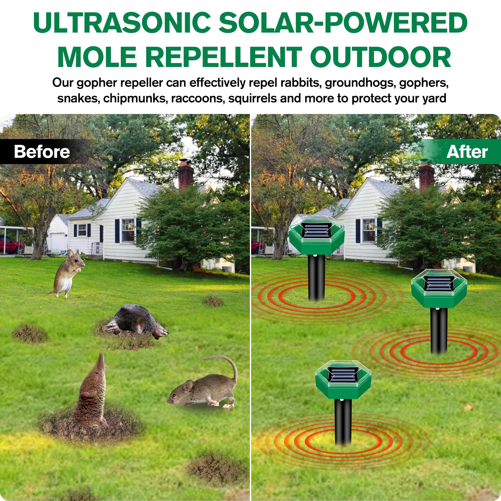Ultrasonic Mole Repellent 4-Pack - Image 6