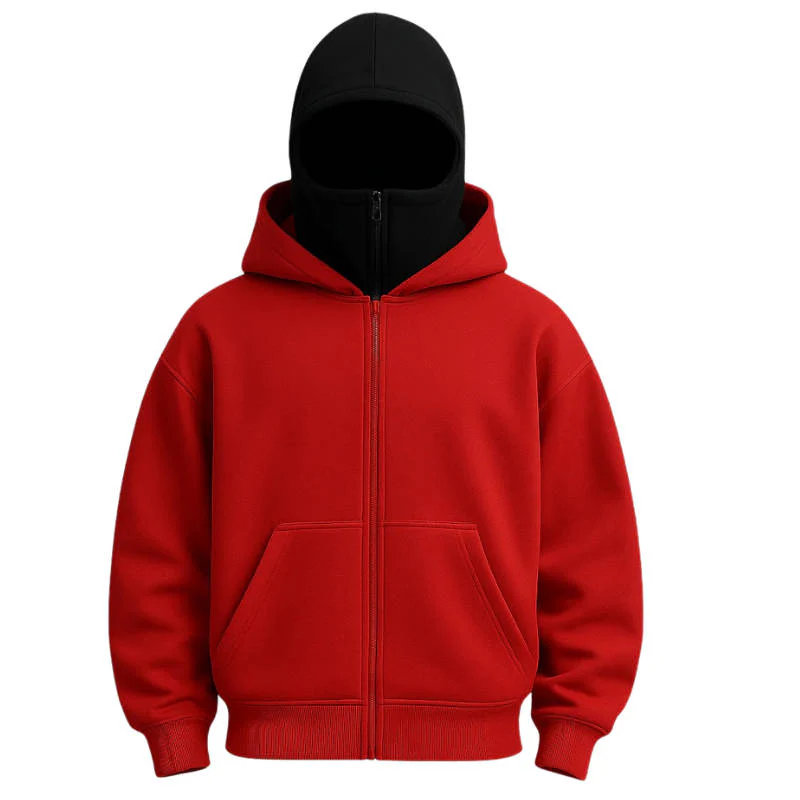Unisex Full Zip Balaclava Hoodie - Image 10