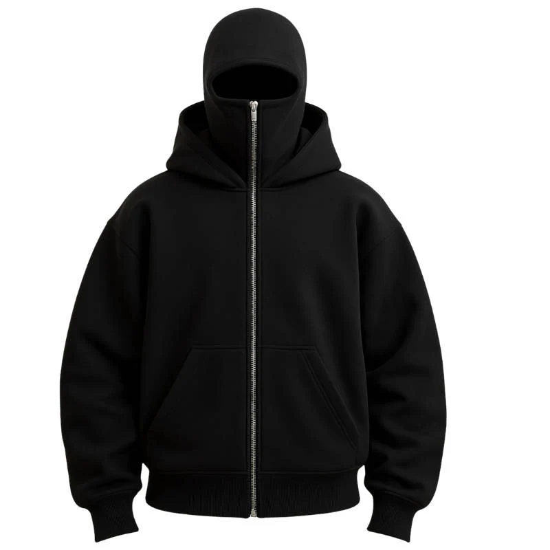 Unisex Full Zip Balaclava Hoodie - Image 2