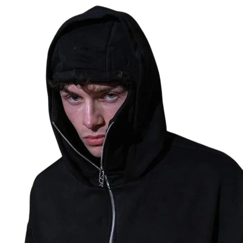 Unisex Full Zip Balaclava Hoodie - Image 3