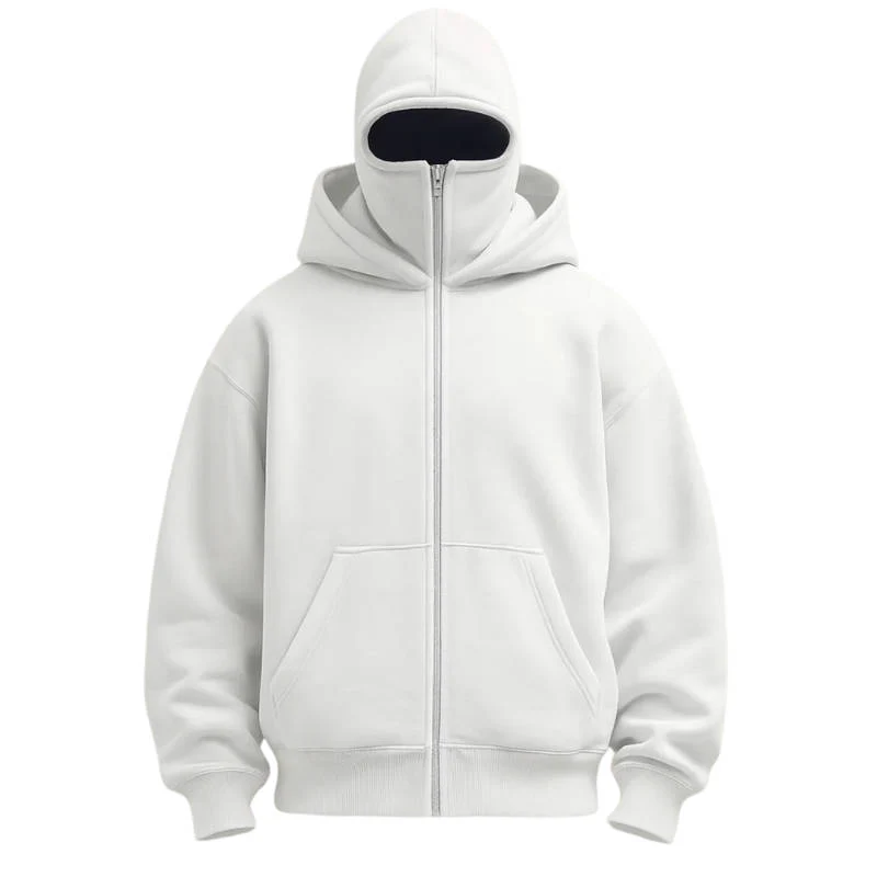 Unisex Full Zip Balaclava Hoodie - Image 4