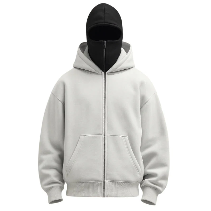 Unisex Full Zip Balaclava Hoodie - Image 9