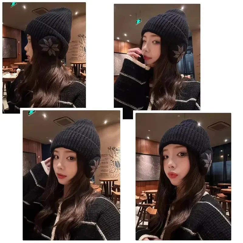 Unisex Winter Knit Beanie with Ear Protection - Image 3