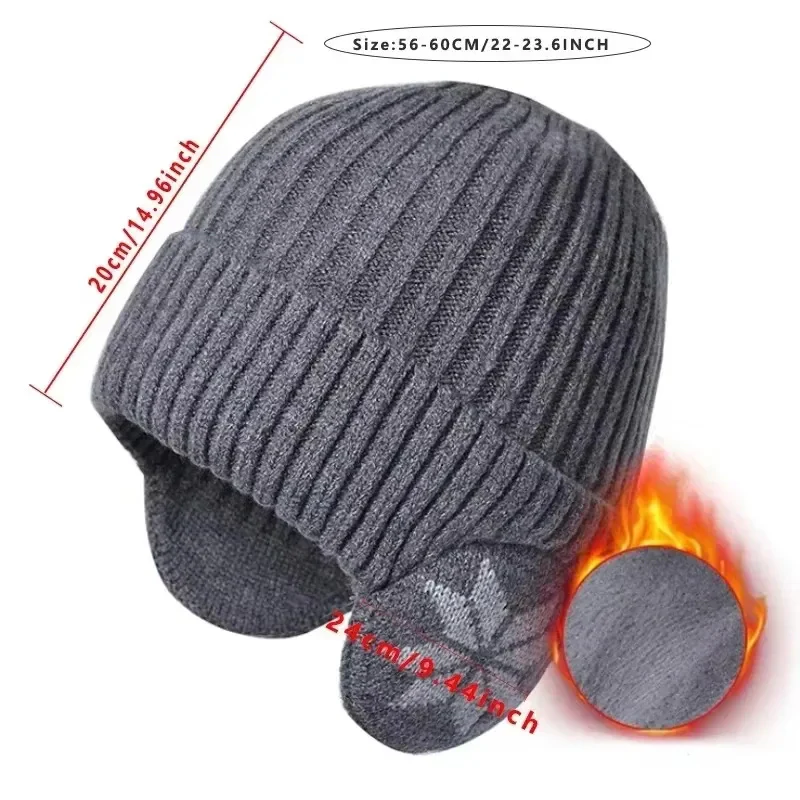 Unisex Winter Knit Beanie with Ear Protection - Image 4