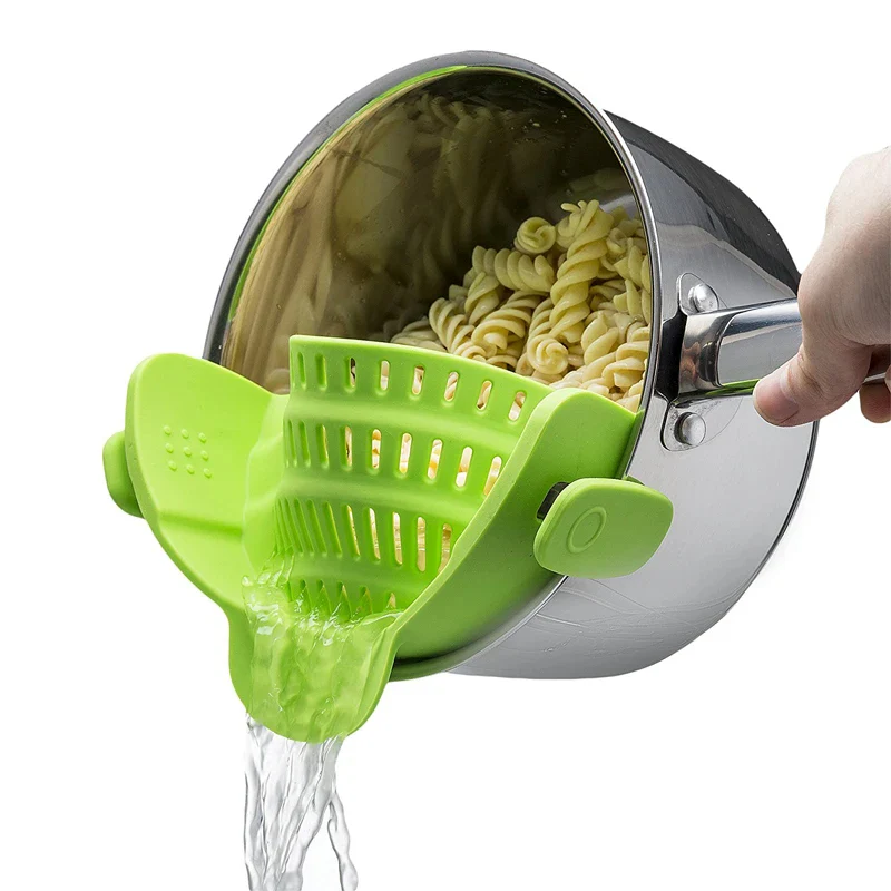 Universal Silicone Pot Pasta Strainer – Clip-On Colander for Easy Draining - Image 5