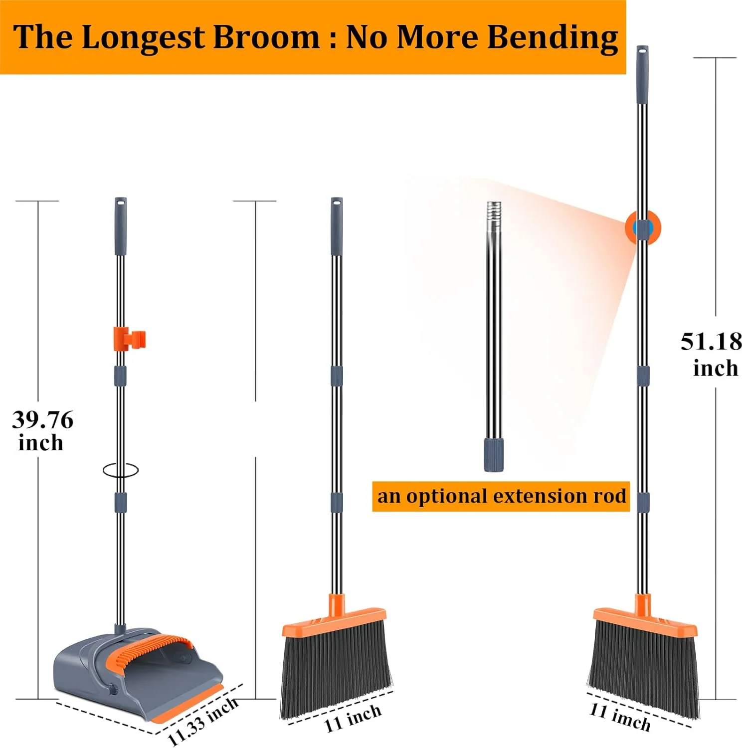 Self-Cleaning Broom And Dustpan Set - Image 2