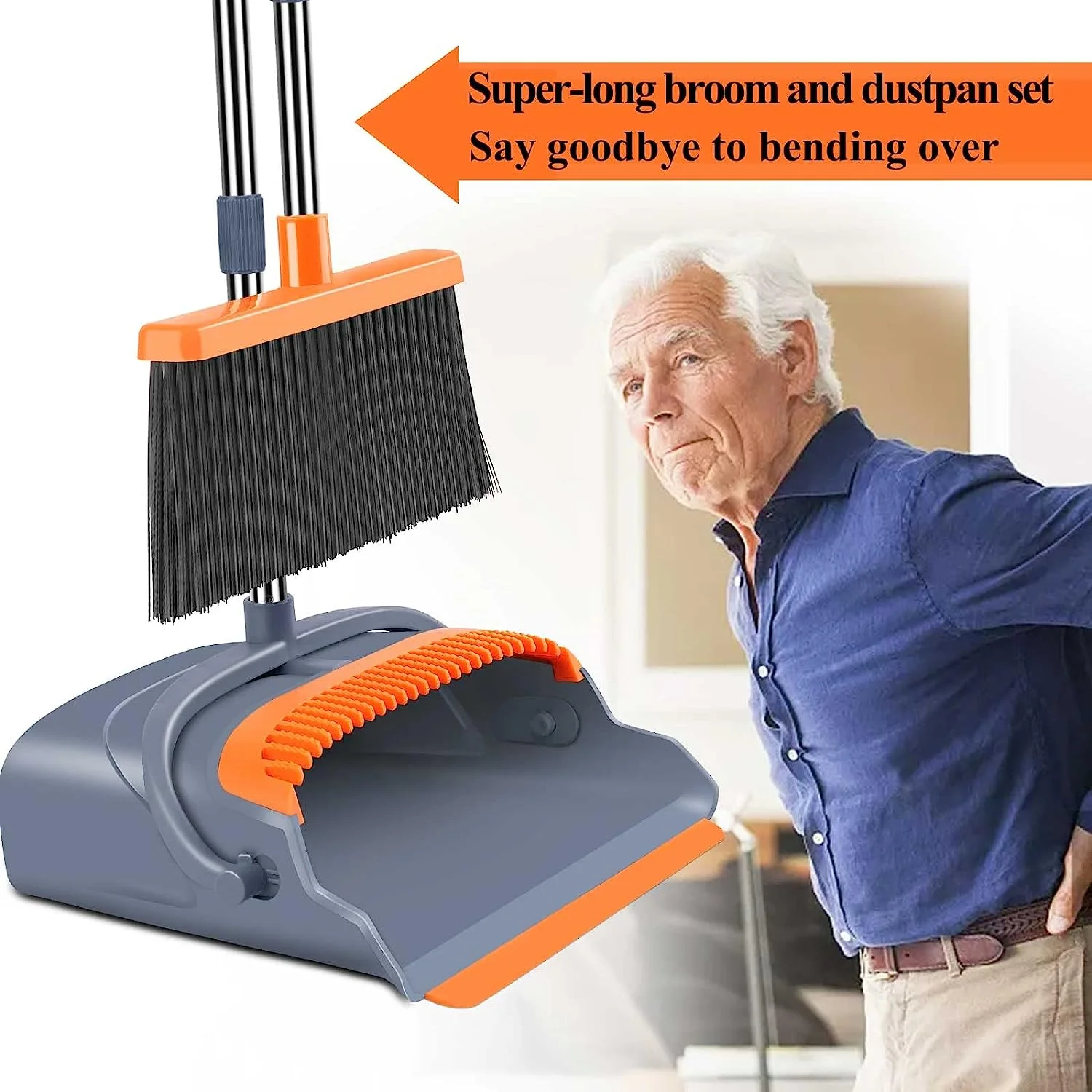 Self-Cleaning Broom And Dustpan Set - Image 6