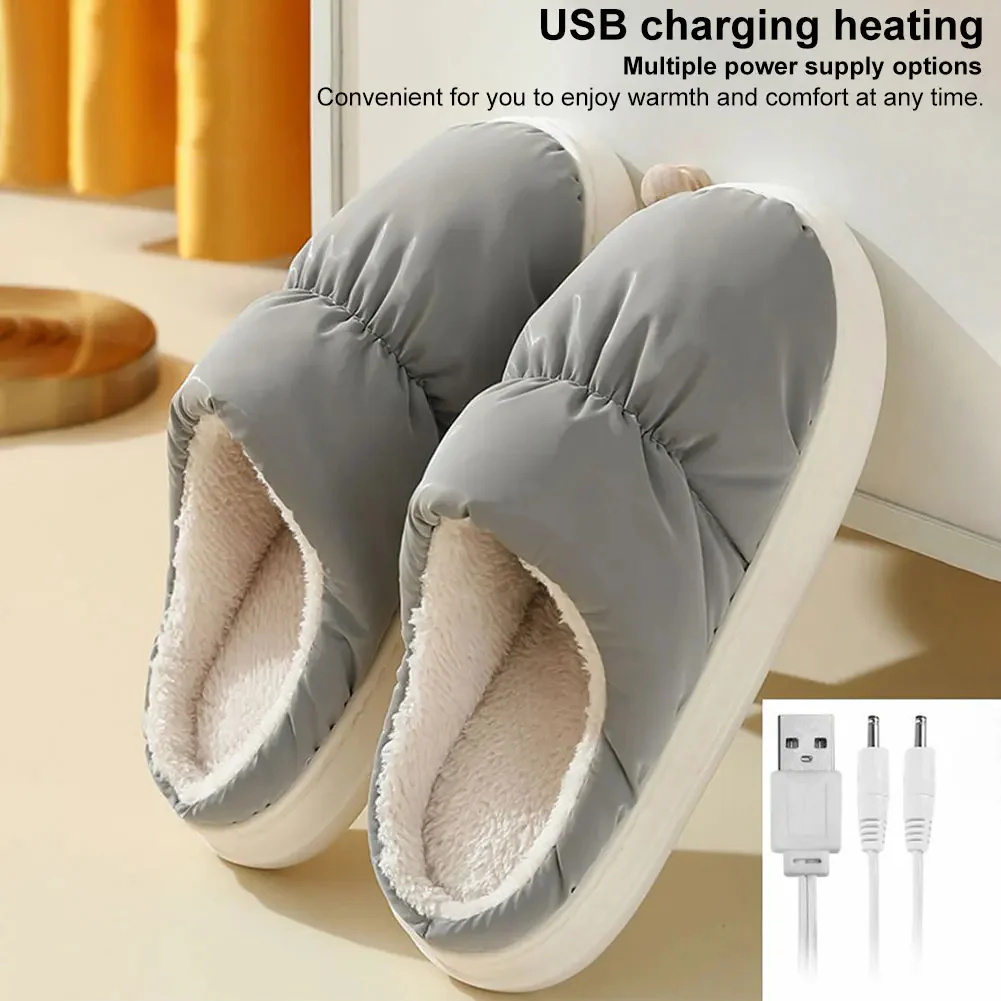 USB Heated Slippers Electric Foot Warmer - Image 4