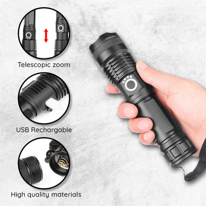 USB Powerful Flashlight Torch - Image 2