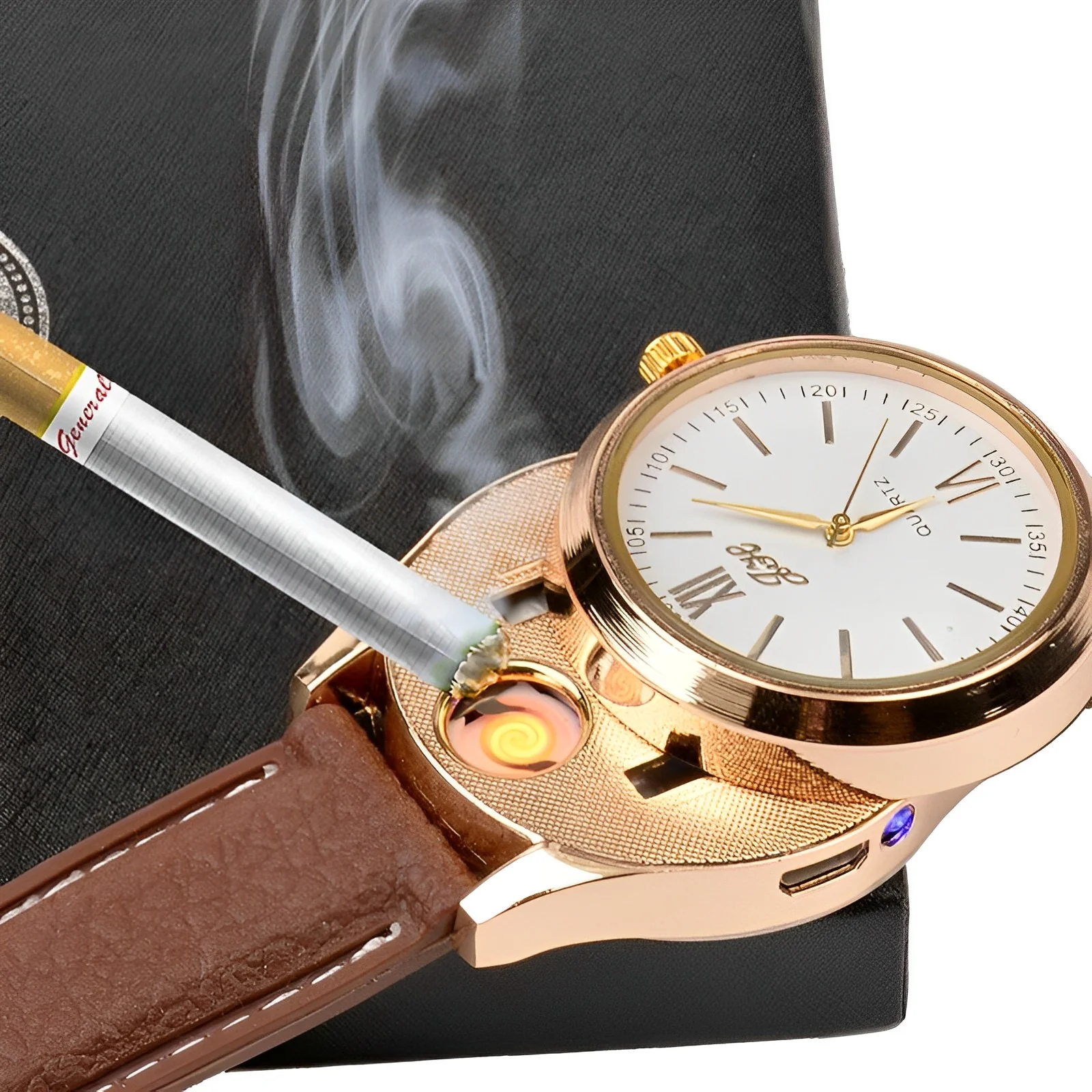 USB Rechargeable Cigarette Lighter Watch - Image 4