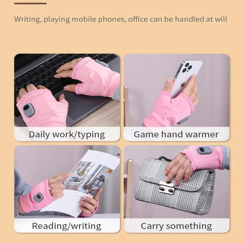 USB Rechargeable Heated Fingerless Gloves - Image 5