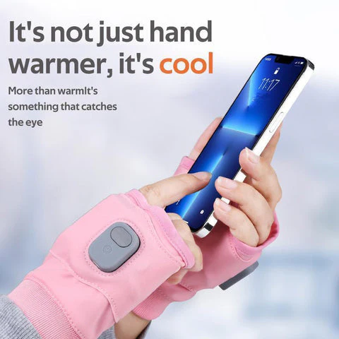 USB Rechargeable Heated Fingerless Gloves - Image 7